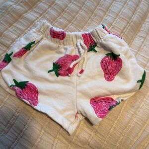Zara toddler strawberry shorts 2-3T
